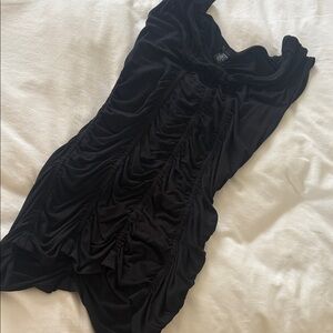 Elegant Black Ruched top